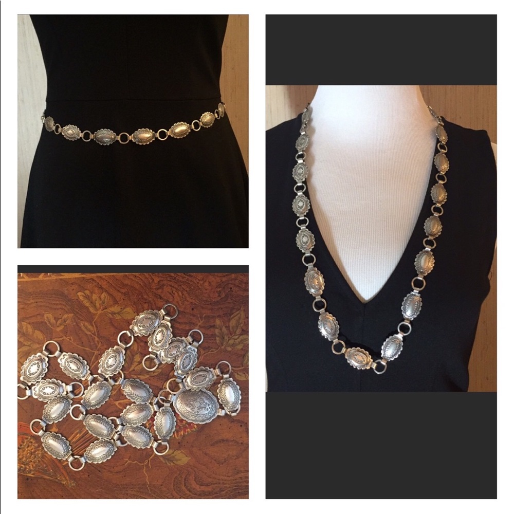 Sanford silver plated belt/ necklace - Picture 2 of 8